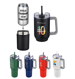 Novo Combo 20 oz Vacuum Insulated Stainless Steel Mug and Screw-On 12 oz Can Cooler 23