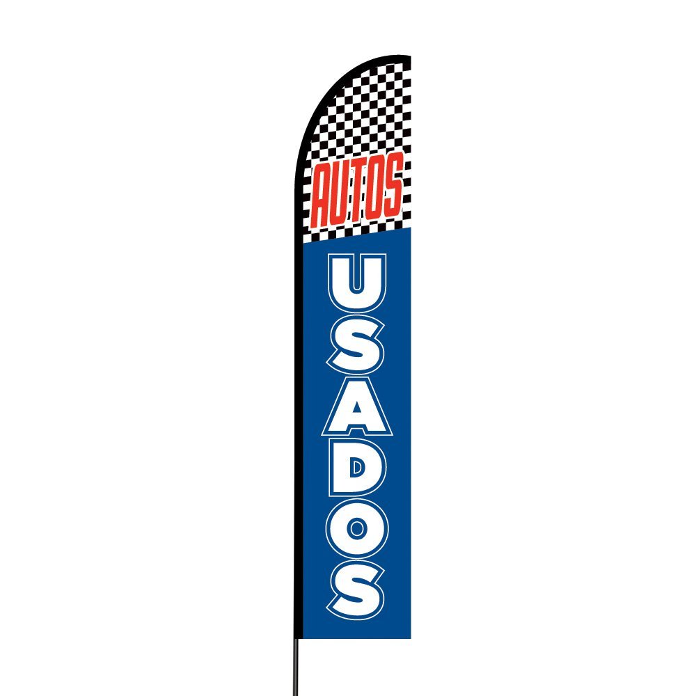 Autos Usados Flag Kit Hardware 15' Feet Feather Flag Sign Outdoor Banner 1