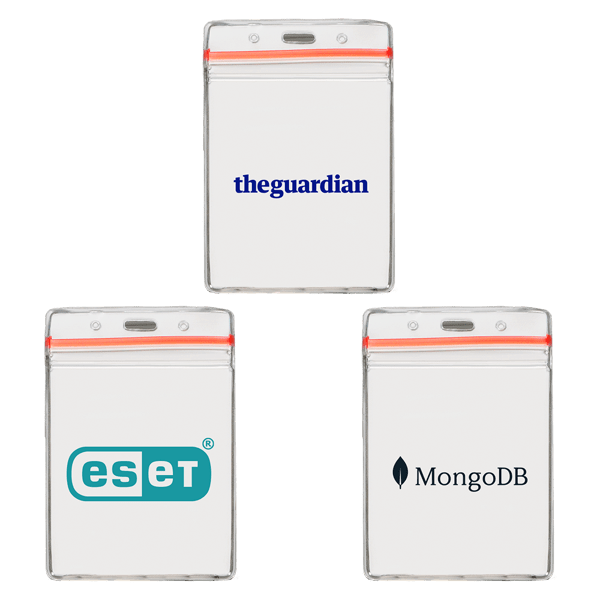 3 5/8" x 4 5/18" Printed Vertical Vinyl Pouch with Zipper 1