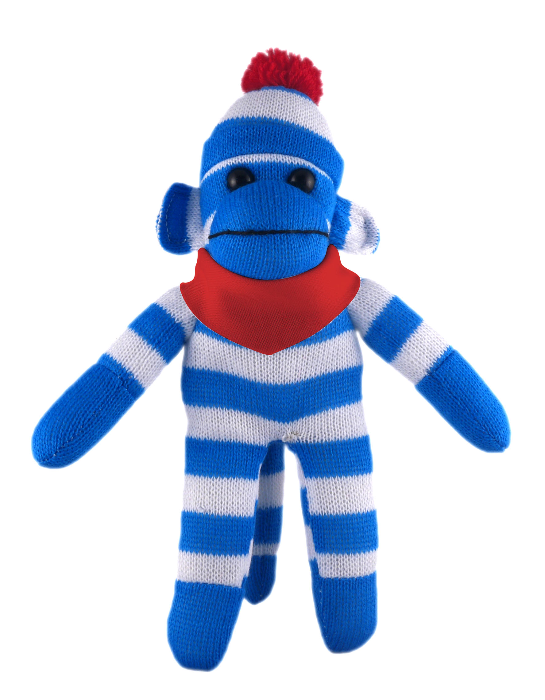 Blue Sock Monkey (Plush) with Bandana 4
