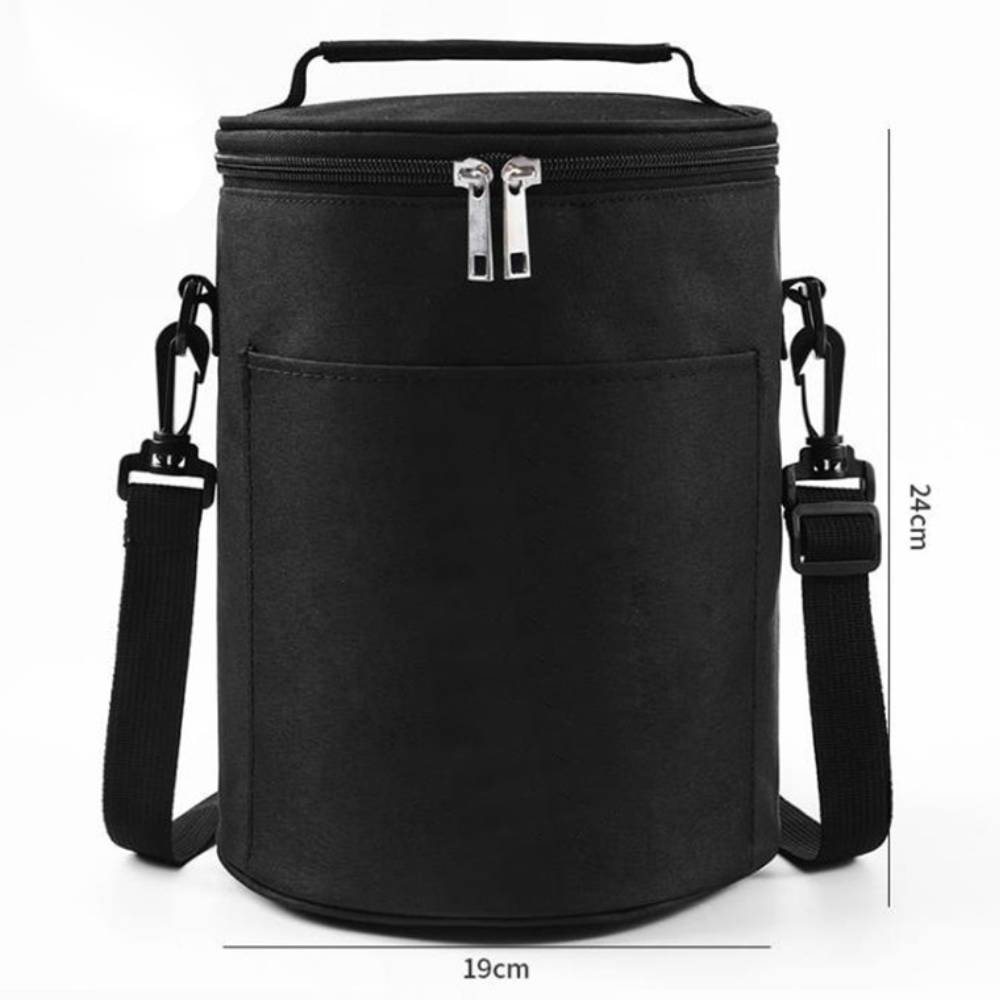 Cooler Lunch Insulation Cylindrical Bucket Bag 6