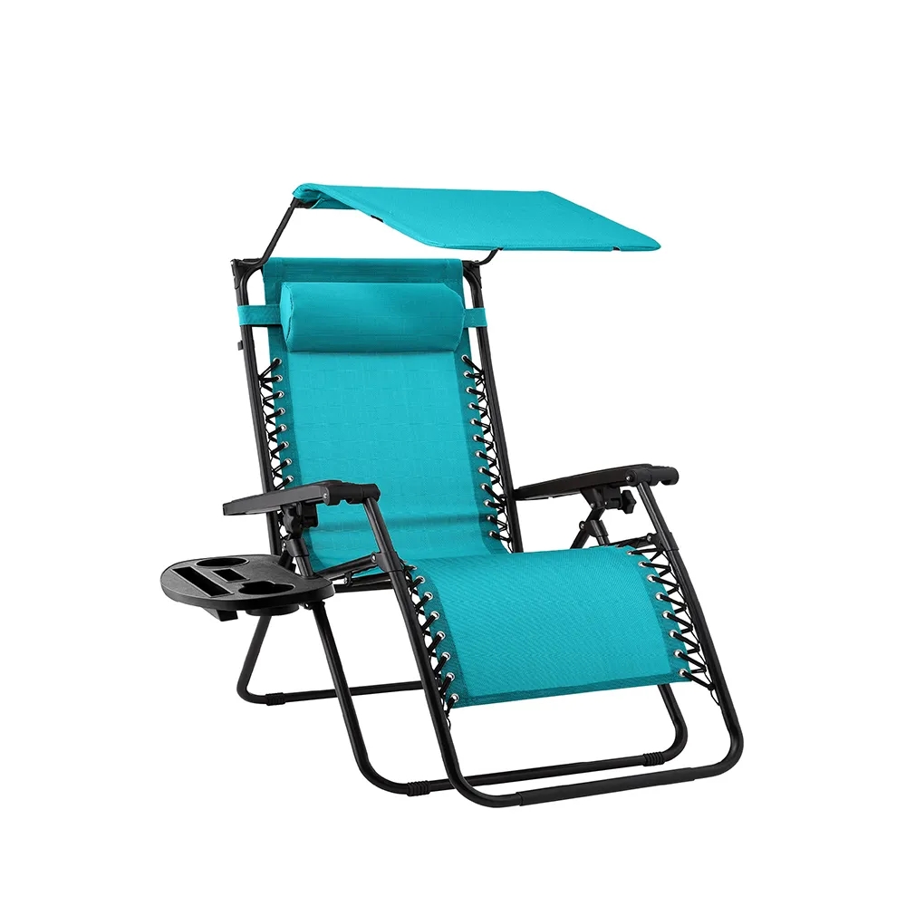 Foldable Zero Gravity Lounger with Canopy 19