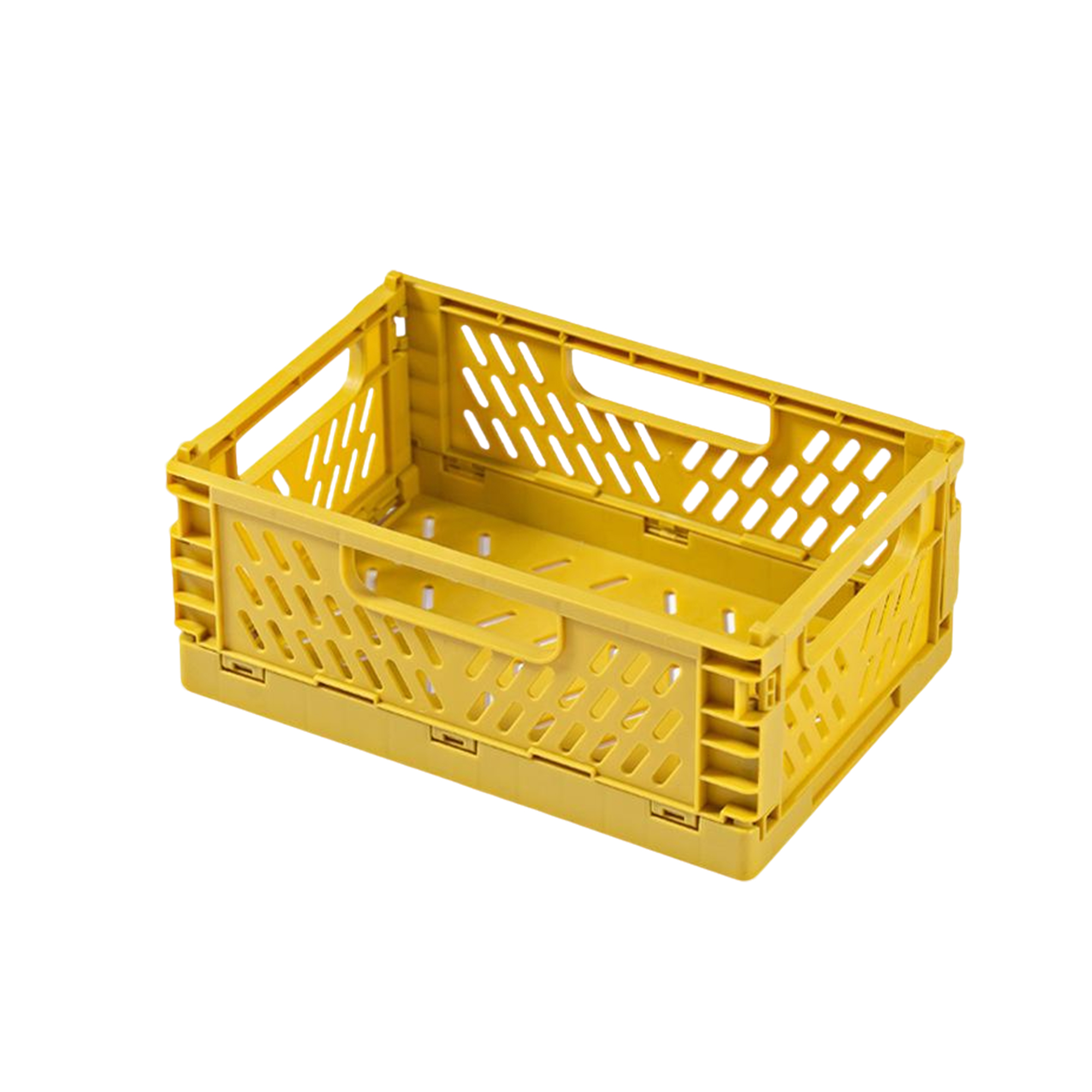 Mini Folding Storage Basket With Handle Polypropylene 6" 3
