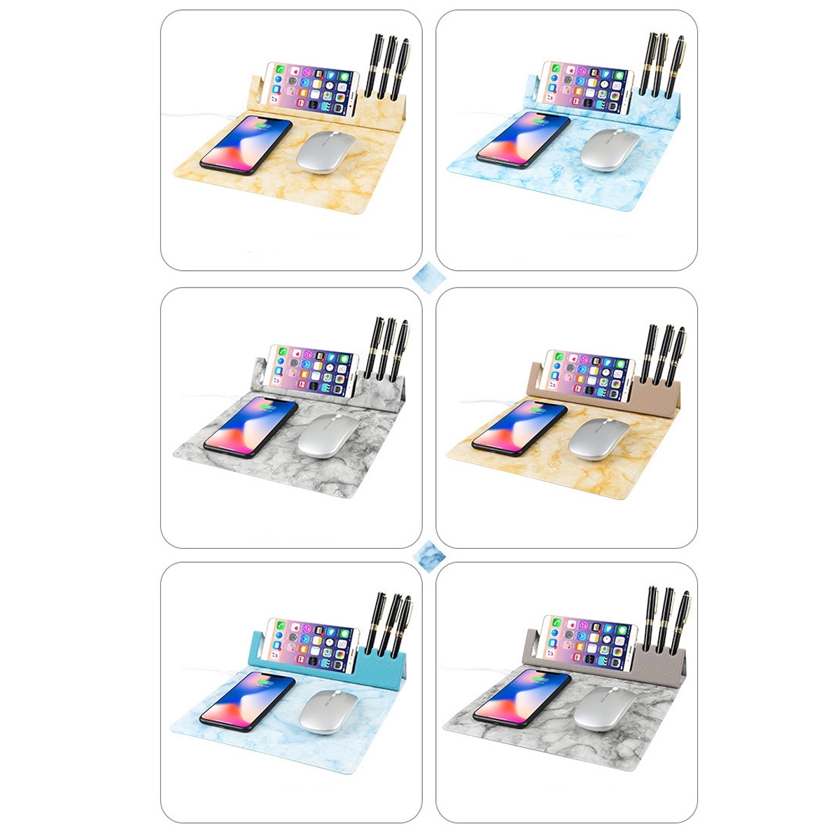 Wireless Charging Mouse Pad Charger With Pen Container 4