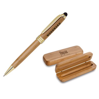 Eco-Friendly Bamboo Pen Set (Gold Trim Pen) 2