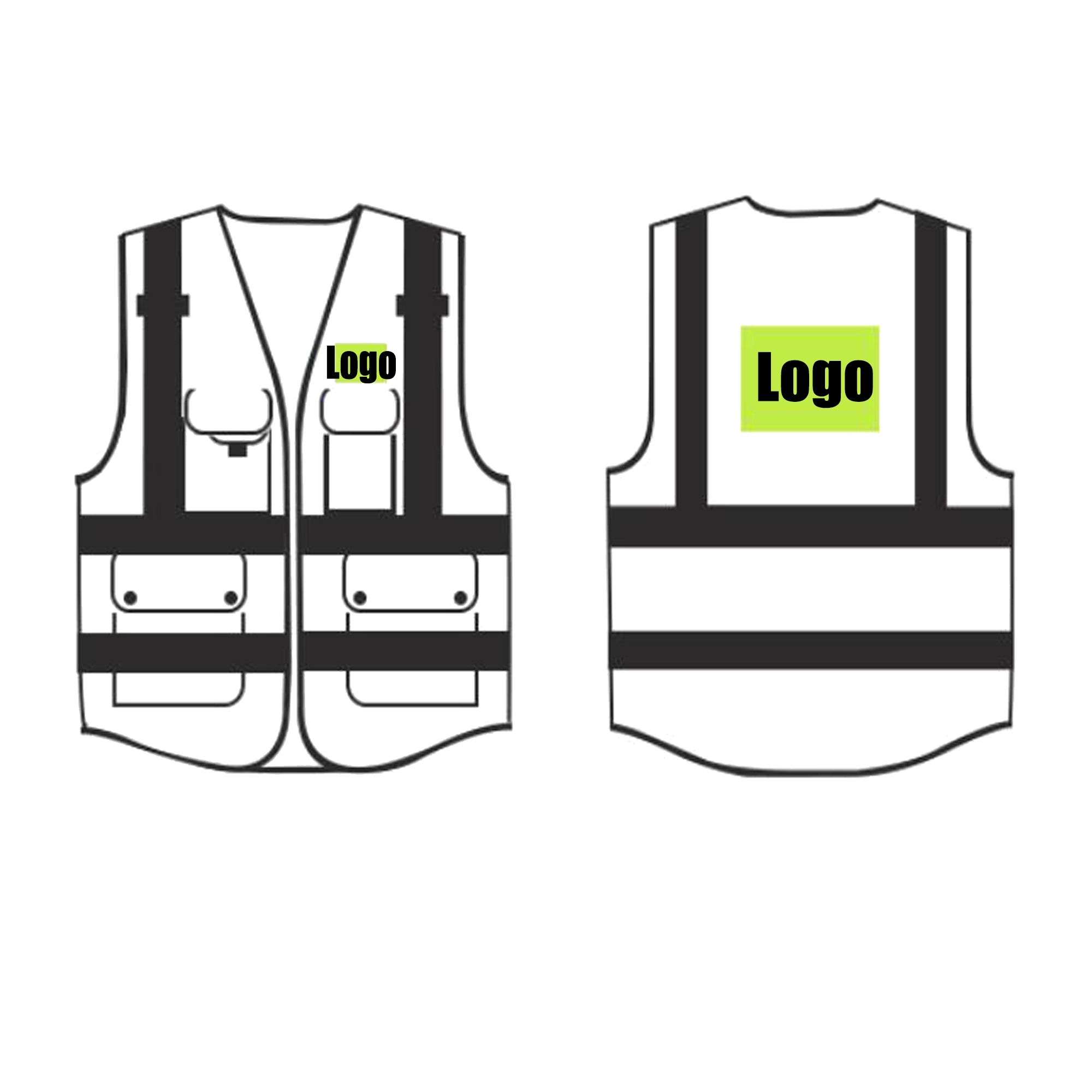 High Visibility 100% Polyester Reflective Vest 5