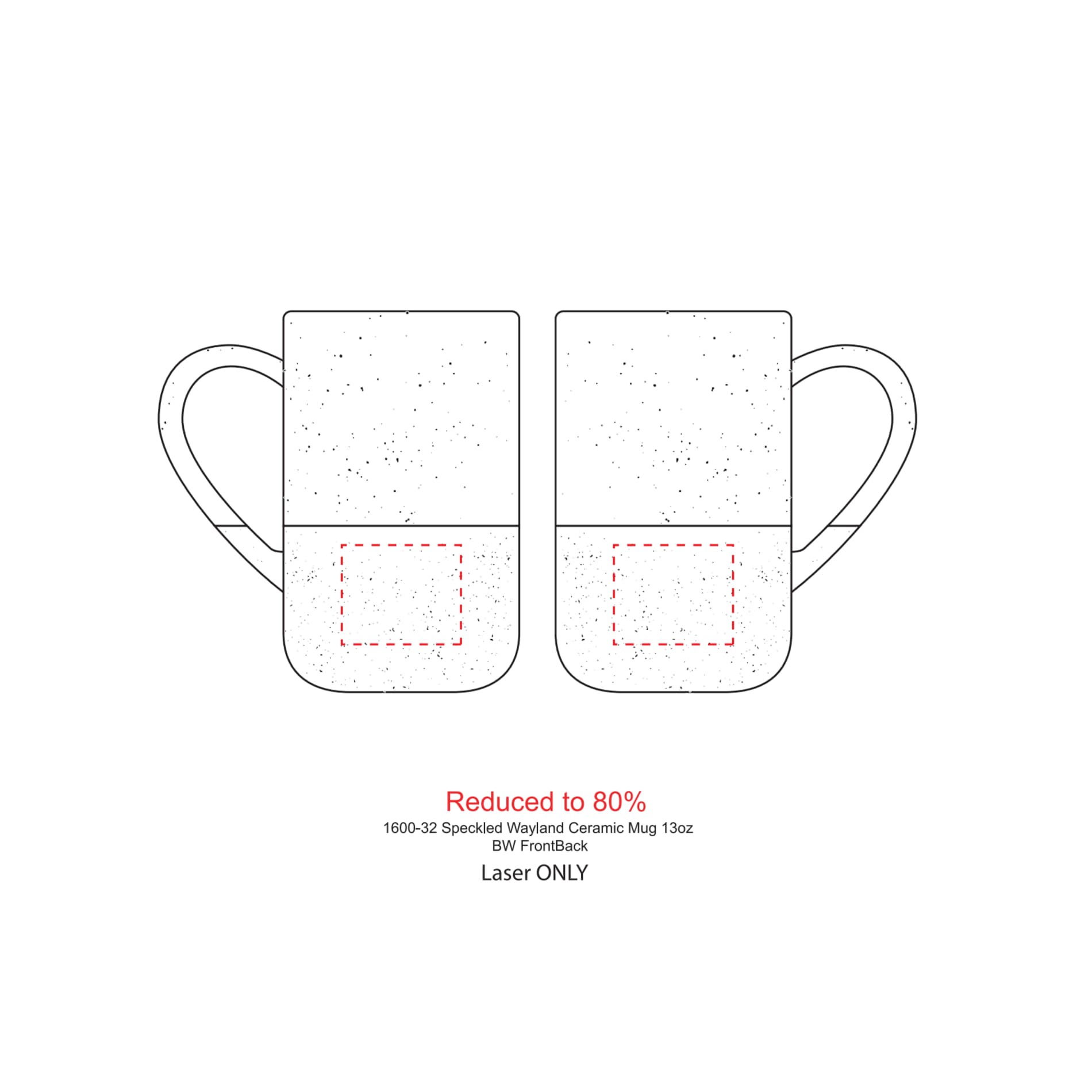 Speckled Wayland Ceramic Mug 13oz 107