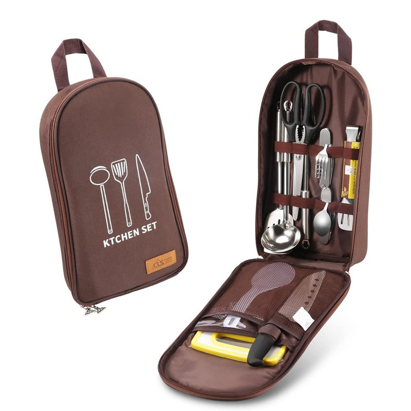 Portable Camping Utensil Bag Cookware Storage Bag without Tools 2