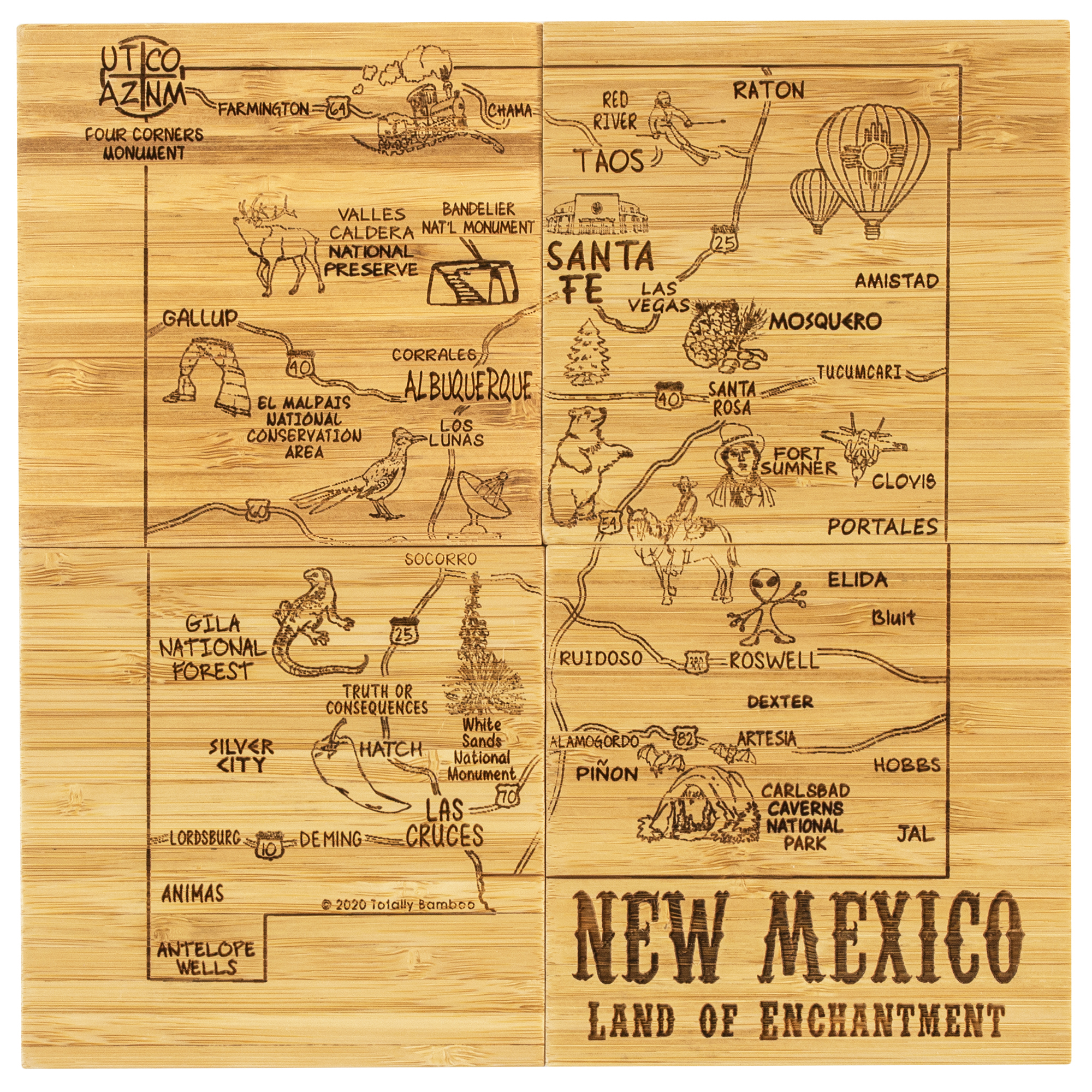 New Mexico Puzzle Coaster Set 10