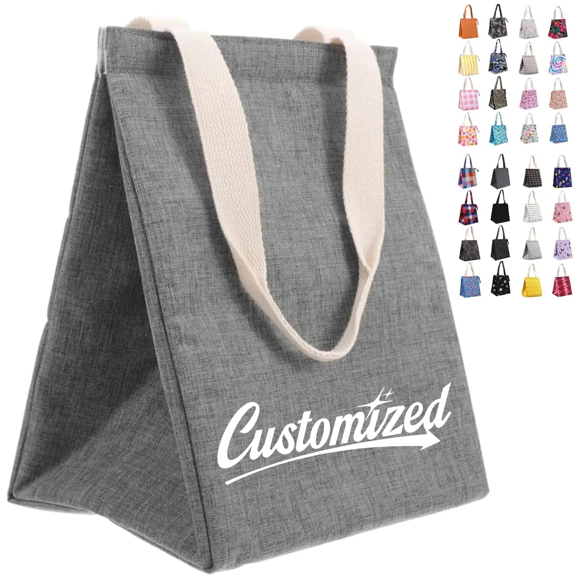 Insulated Reusable Lunch Tote Bag Portable Cooler 4