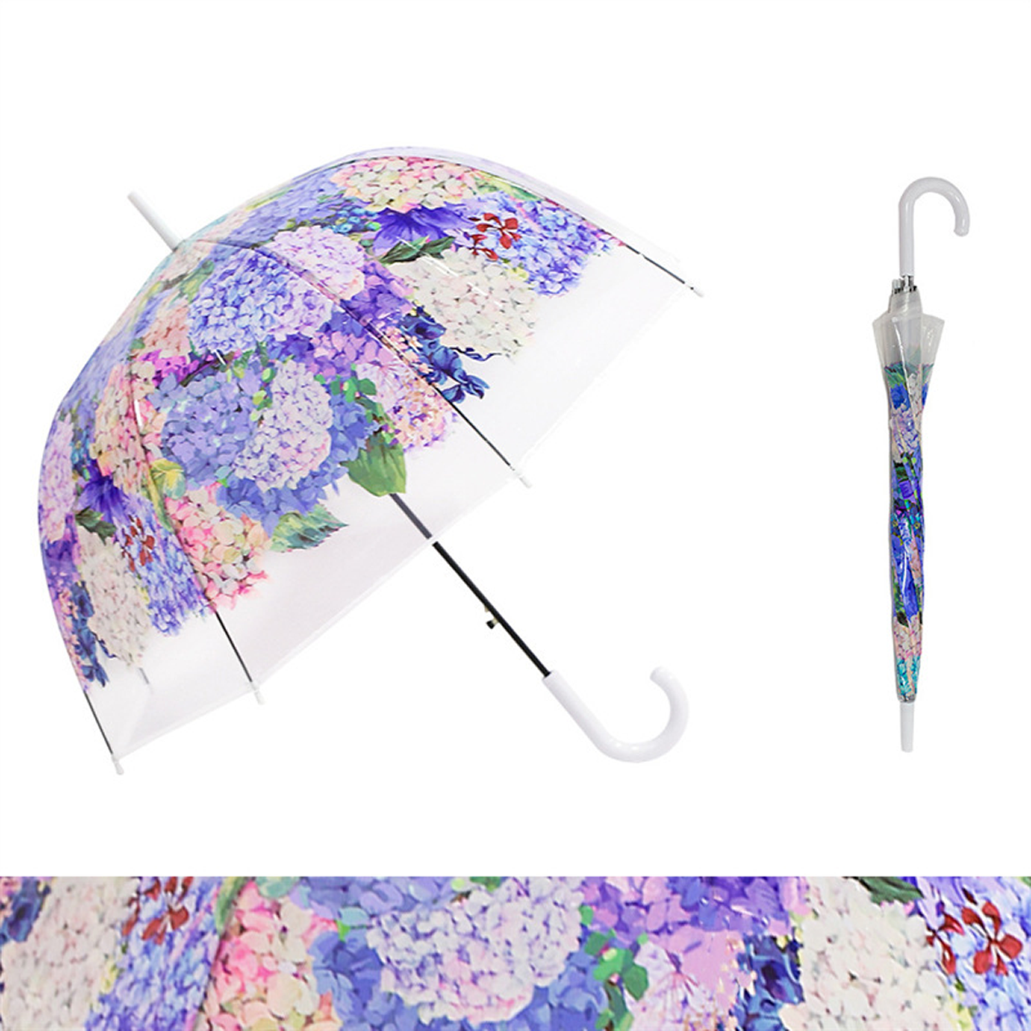 32" Automatic Straight-Handle Printed Umbrella 4