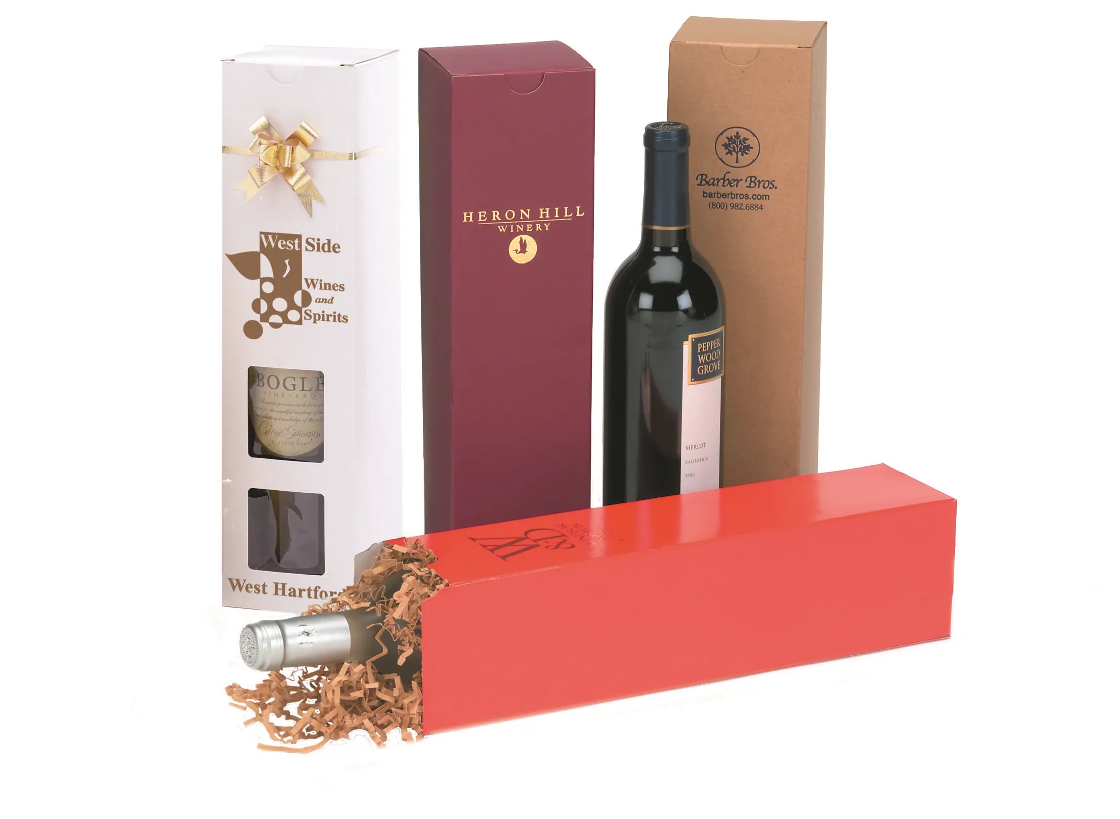 Natural One Piece Folding Wine Box 1