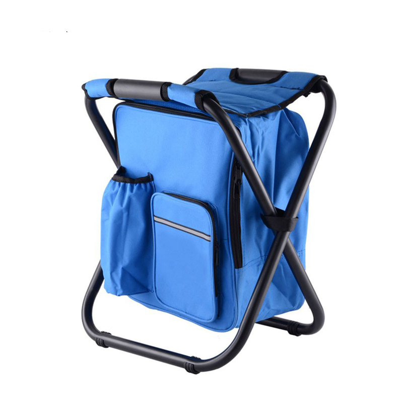 Outdoor Folding Backpack Insulated Cooler Chair 1