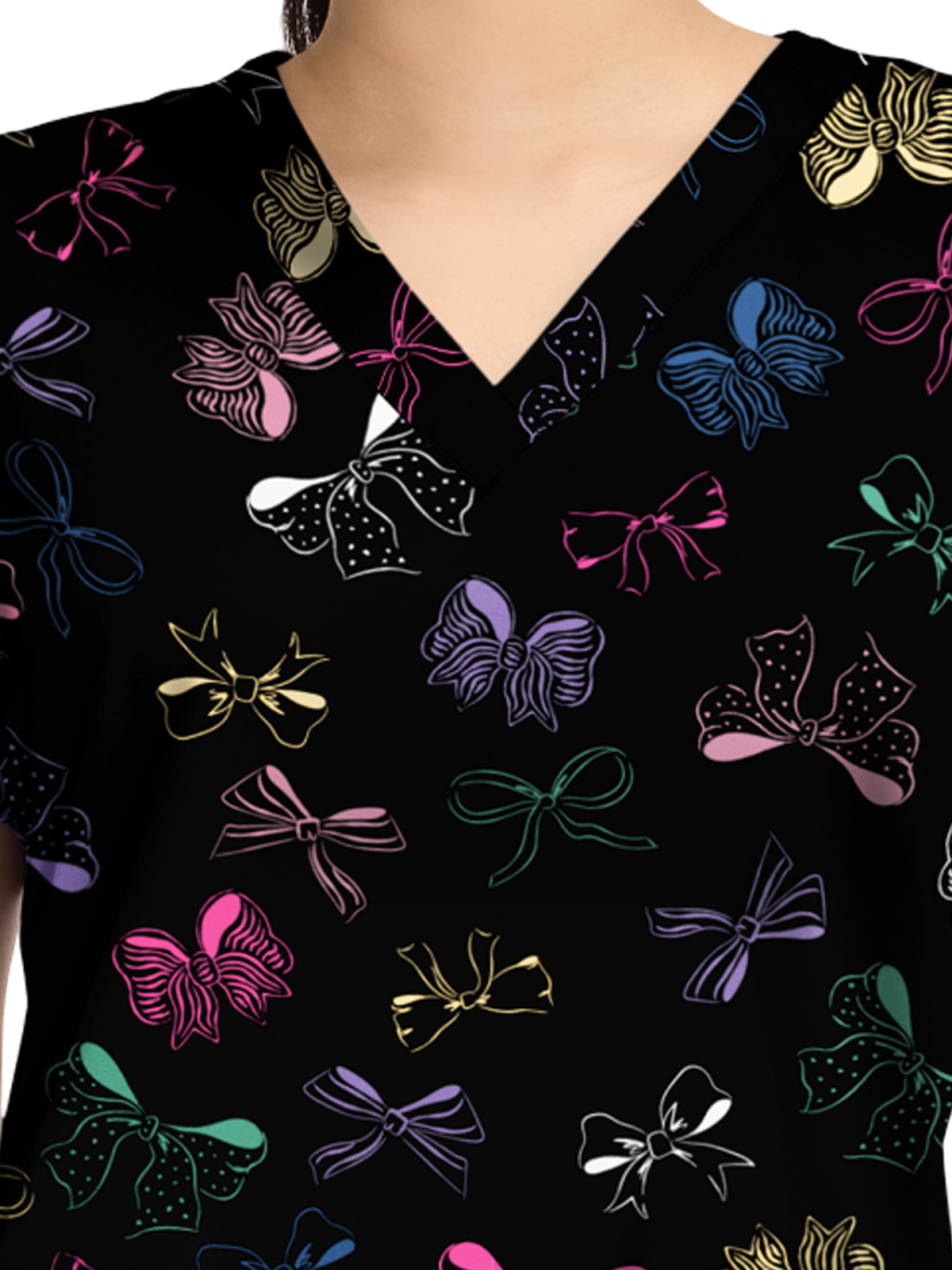 Med Couture - Prints - Women's 2-Pocket V-Neck Print Top 7