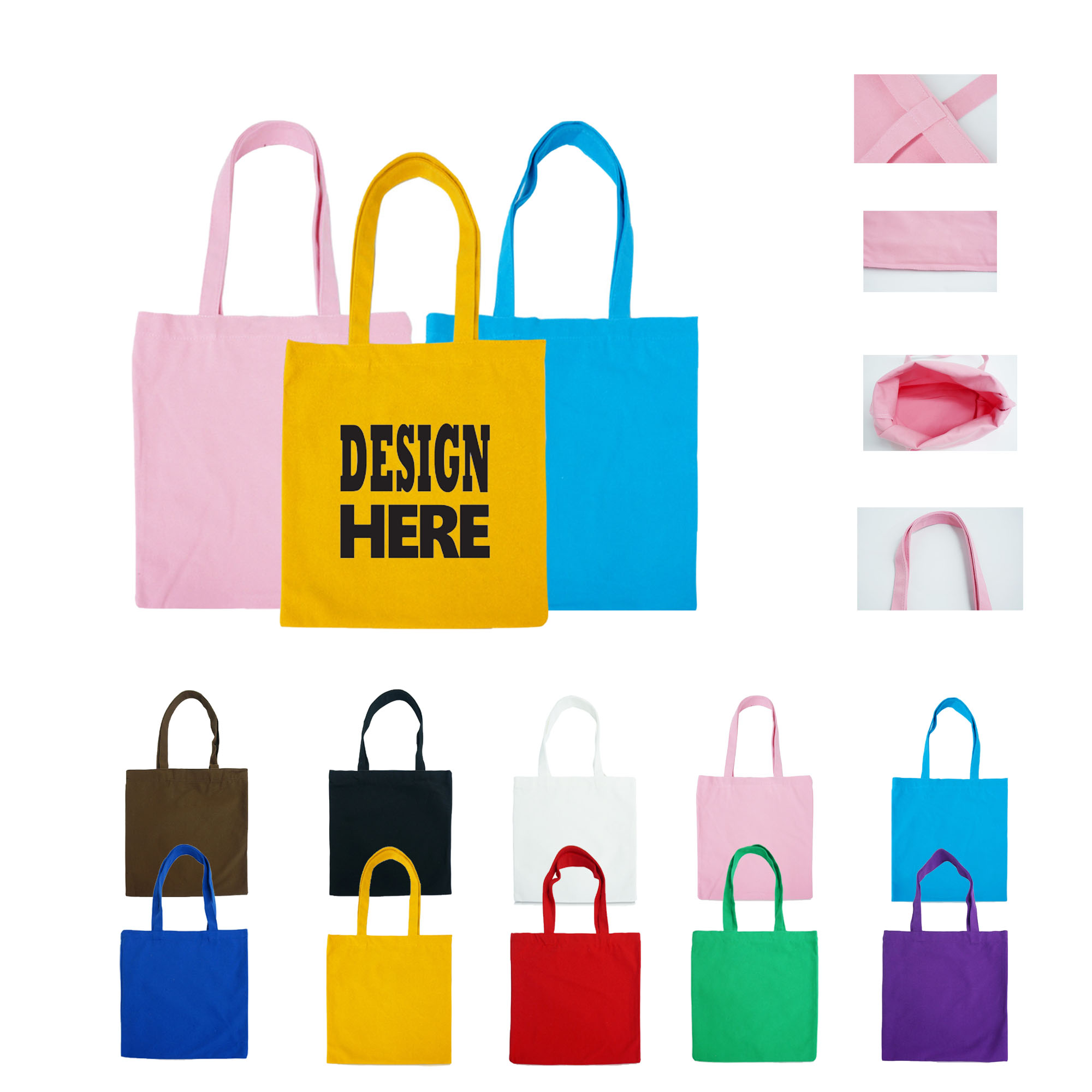Classic Canvas Tote, custom tote bag with logo imprint 3