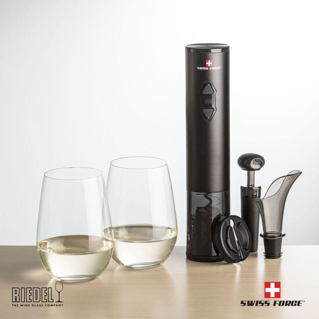 Swiss Force® Opener Set & RIEDEL Stemless Wine 6