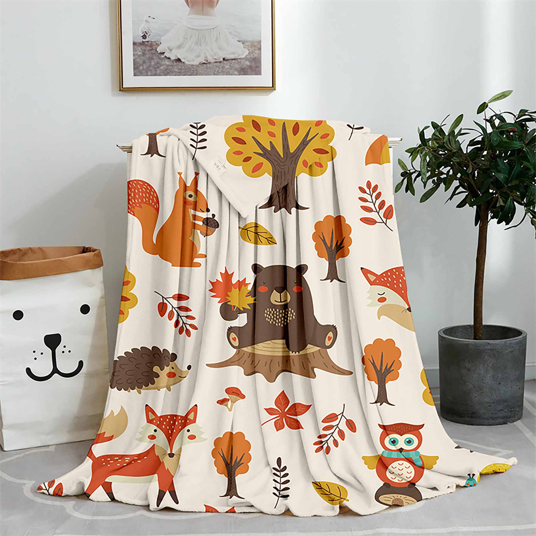 Plaid Flannel Fleece Throw Blanket 2