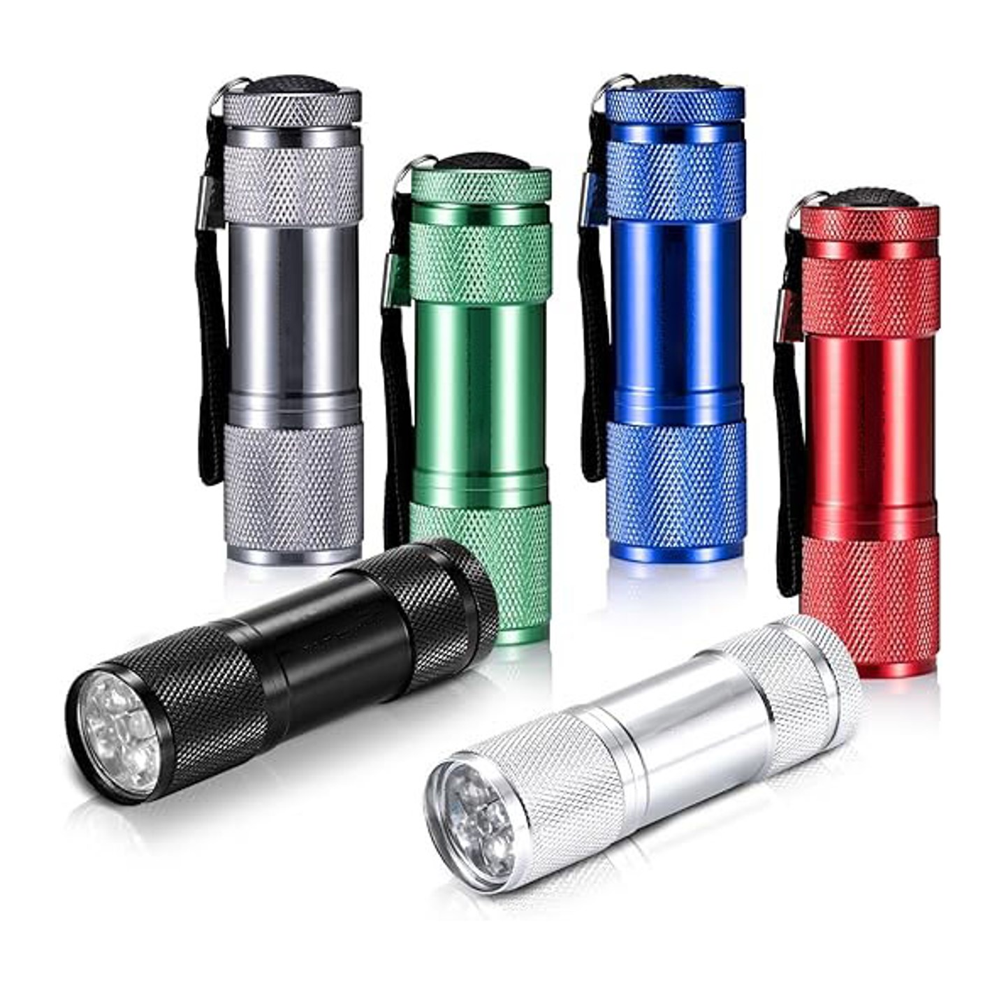Aluminum mini 9 Led flashlight with Lanyard 2
