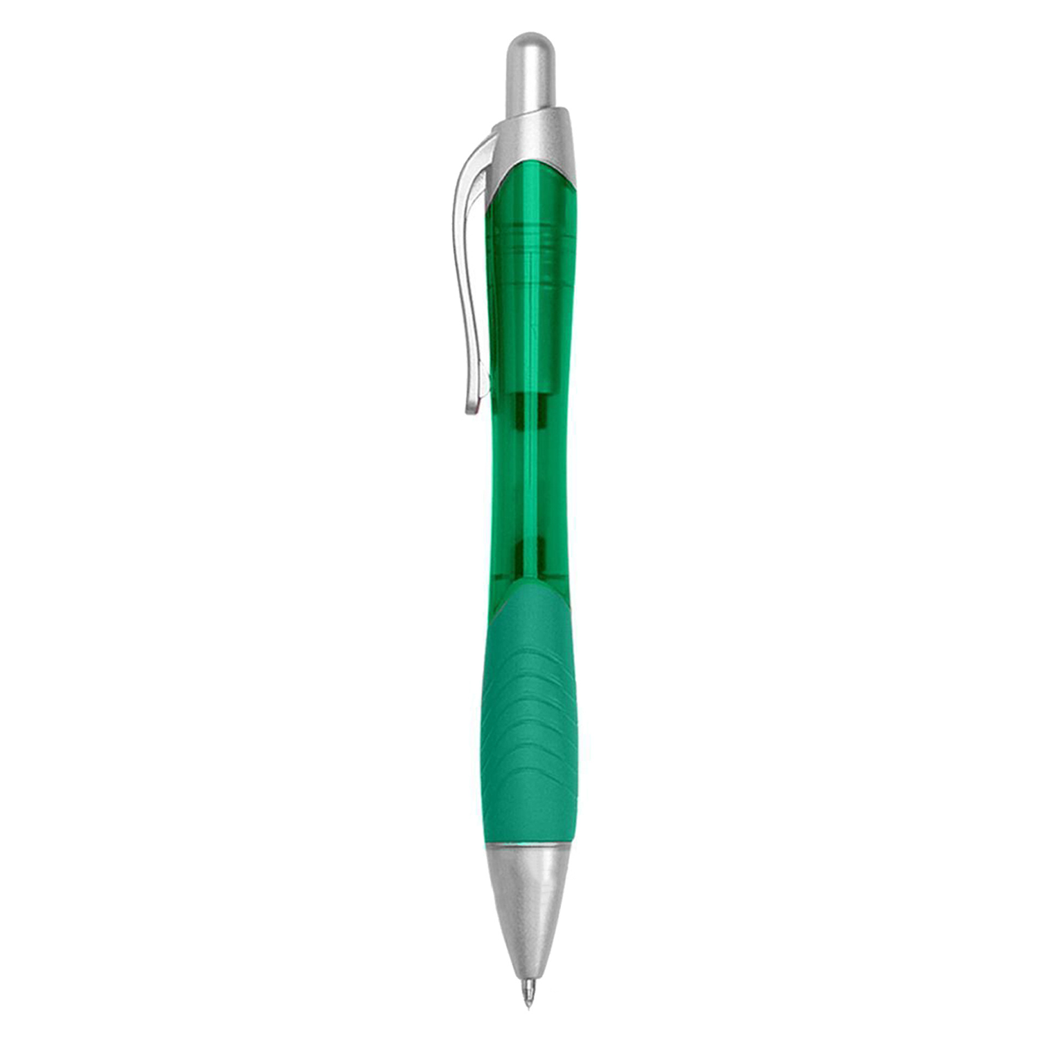 Translucent Plastic Push-Button Ballpoint-Pen 12