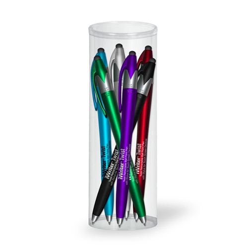 iWriter Twist Stylus & Pen Combo - 6 Pack Tube Set