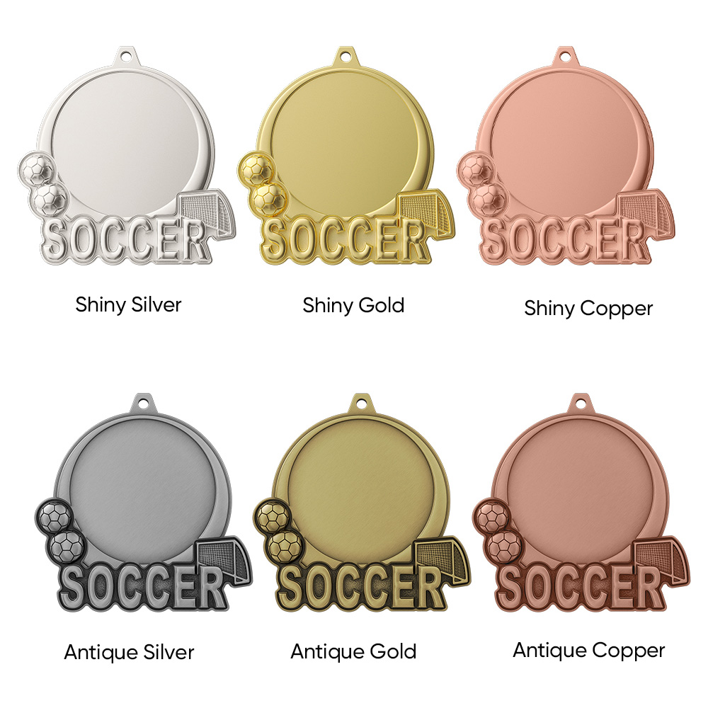 2" UV Printed Soccer Medals 17