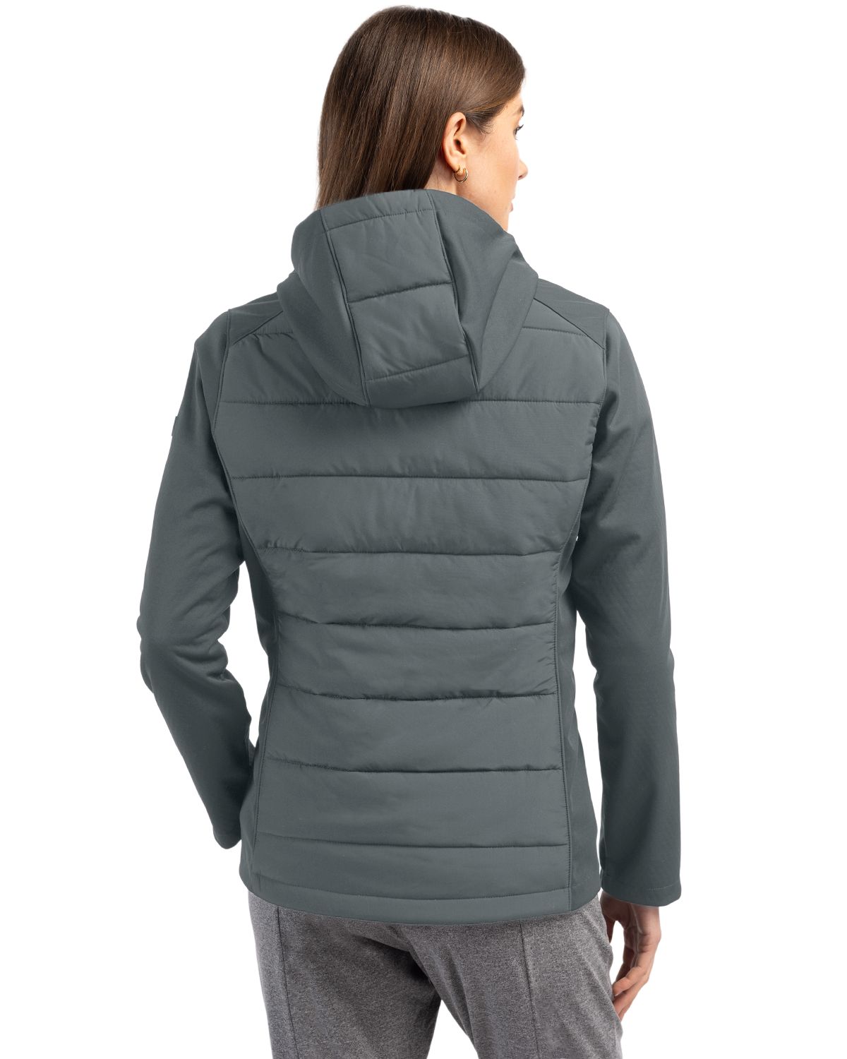 Cutter & Buck Evoke Recycled Honeycomb Fleece Womens Hybrid Full Zip Jacket 27