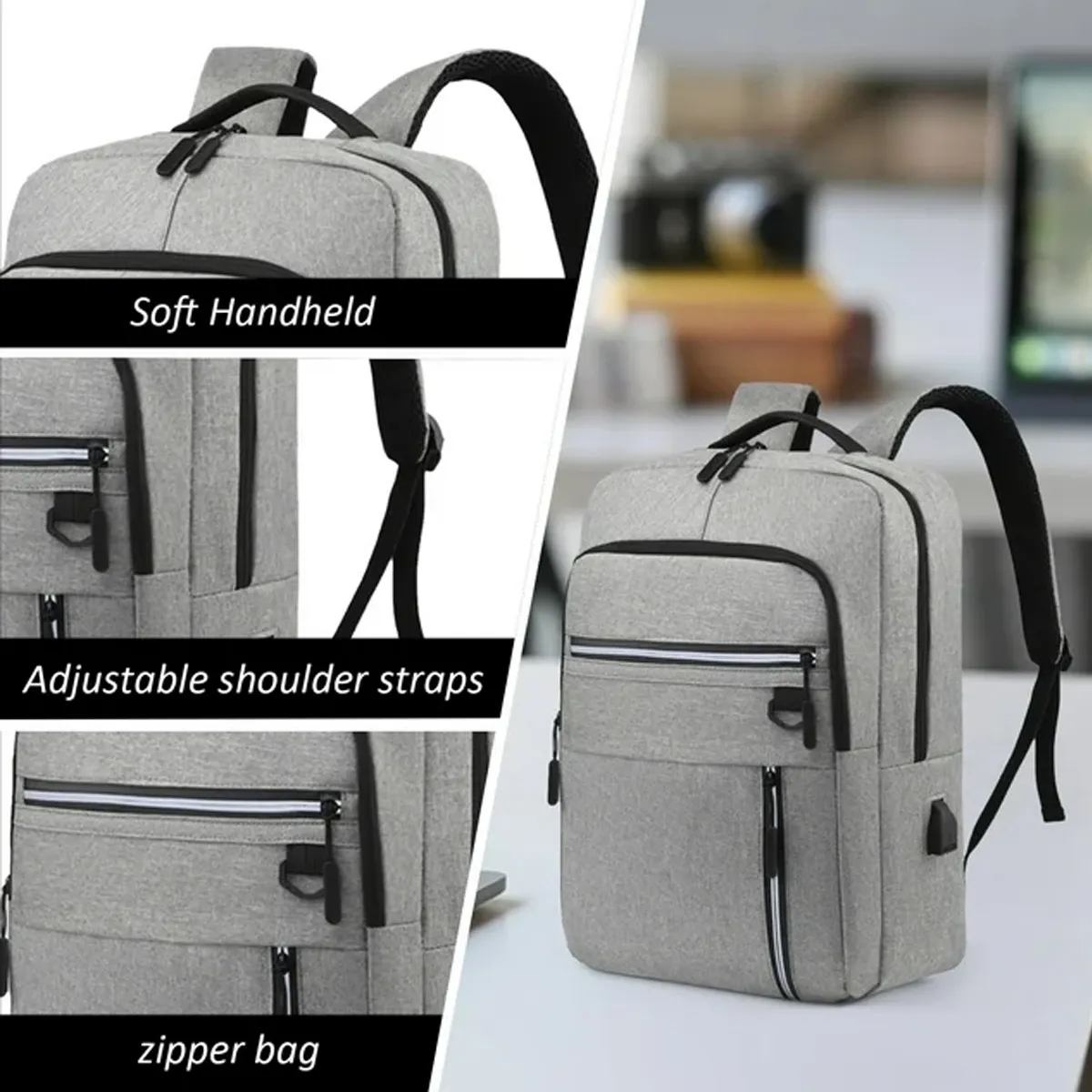 In Stock Large USB Charging Business Laptop Backpack 4