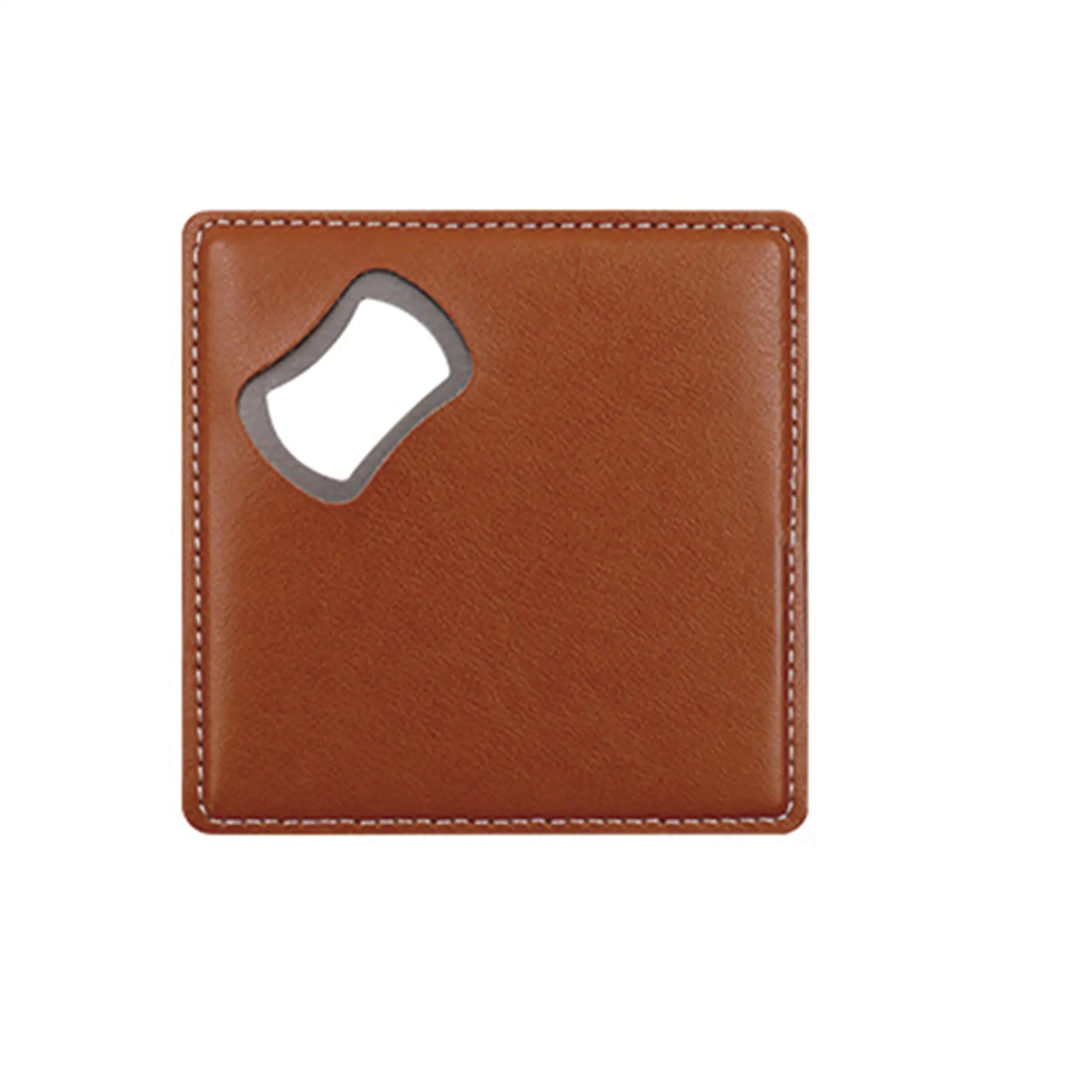 Premium Leather Coaster With Hidden Bottle Opener 2
