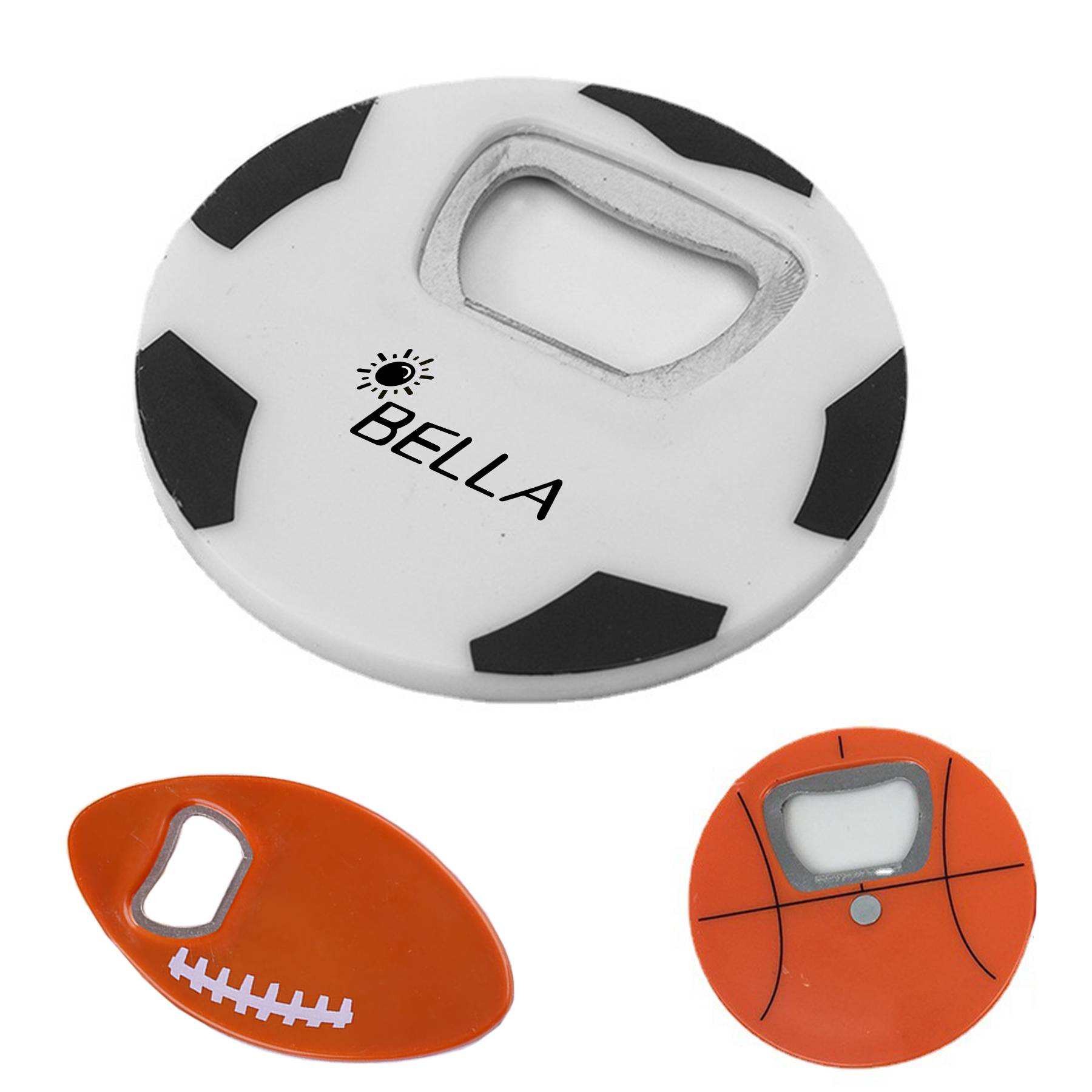 Stainless Steel Football corkscrew magnet bottle opener 2