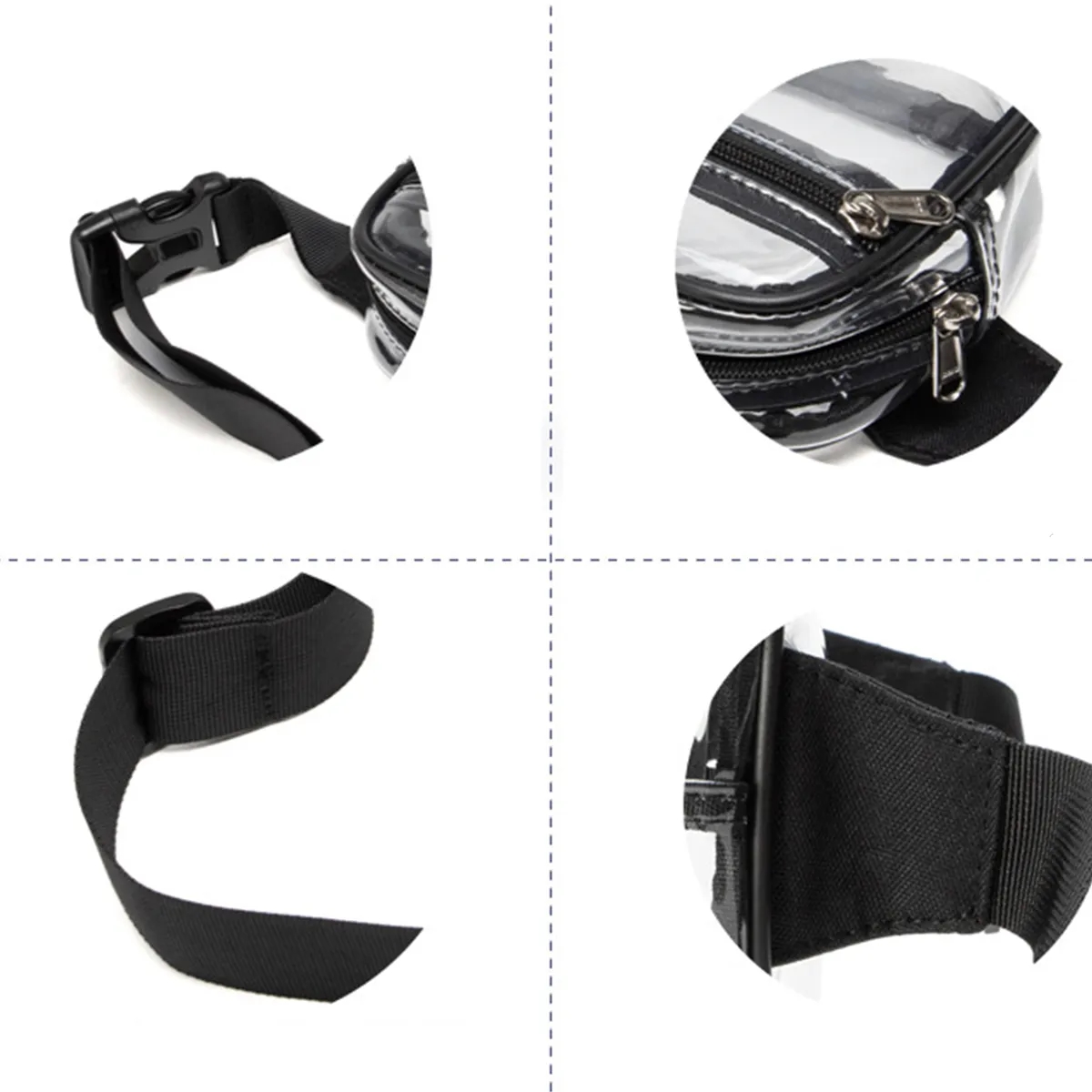 Small Clear Fanny Pack Stadium Approved Belt Bag Unisex 7