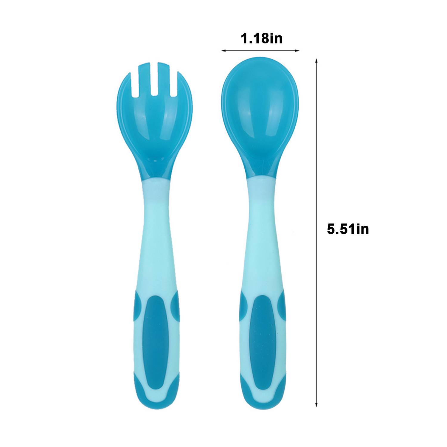 Portable Kids' Twist Fork & Spoon Set – Ergonomic & BPA-Free 2