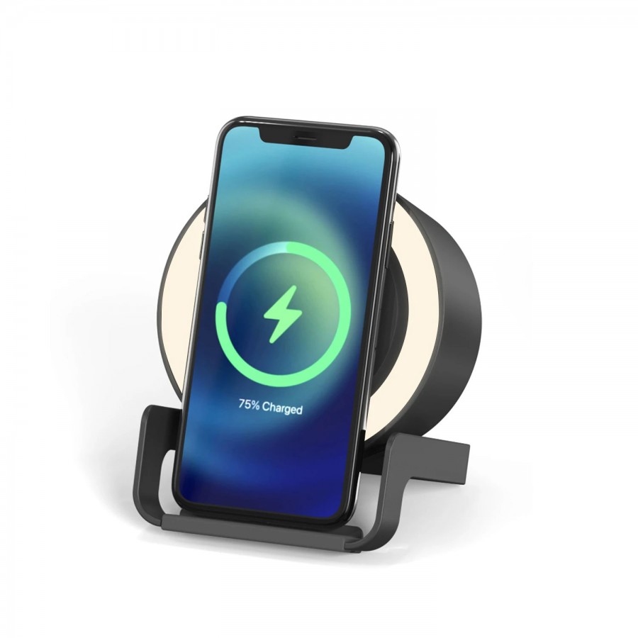 EchoPower Bluetooth Speaker with 15W Wireless Charger, Phone Stand & Optional Night Light 8