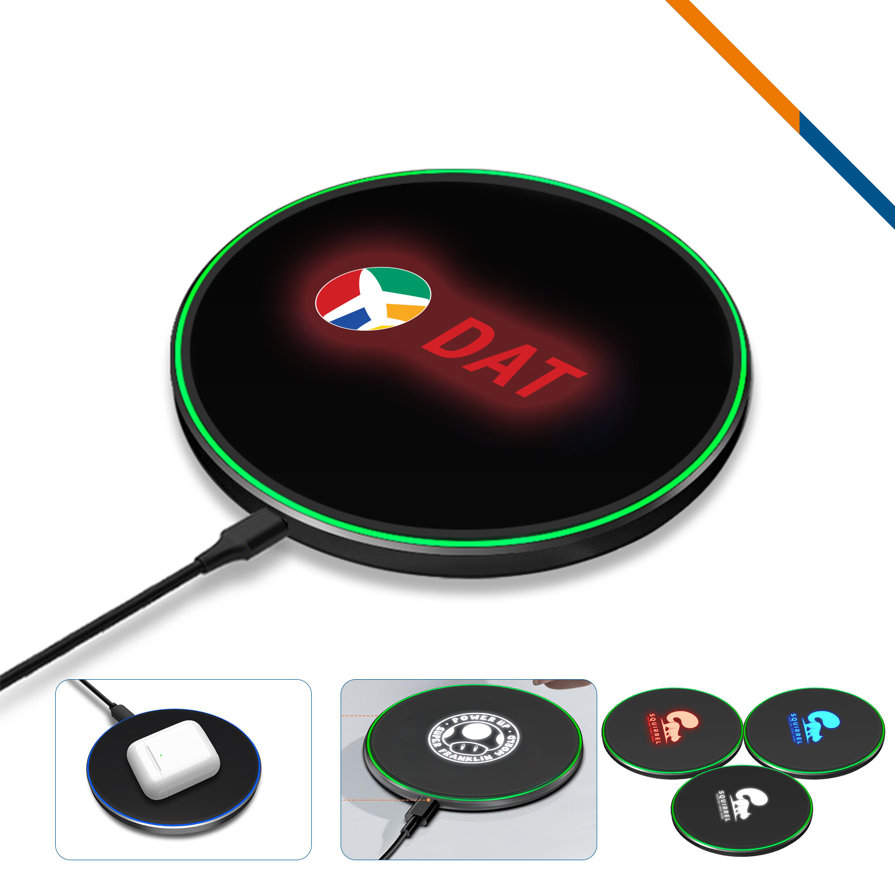 Splo 15W Light Up Wireless Fast Charger 3