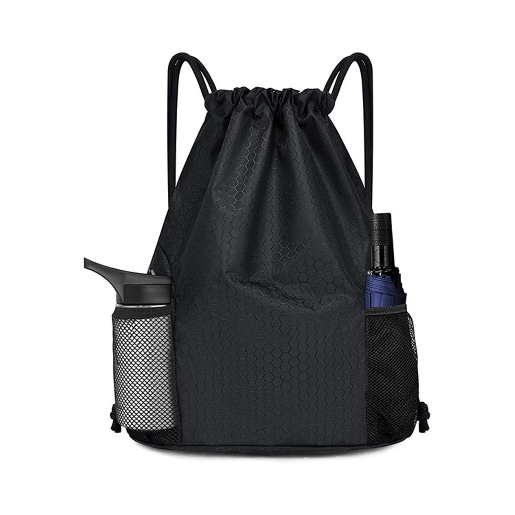 Drawstring Backpack With Mesh Pocket 13