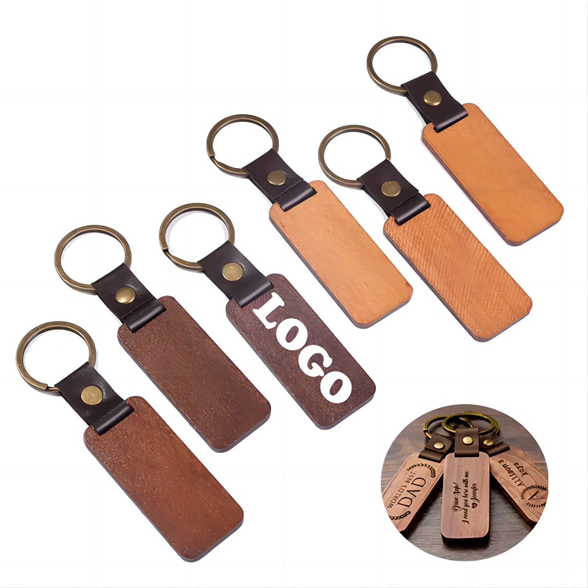 Custom Wood Keychain 1