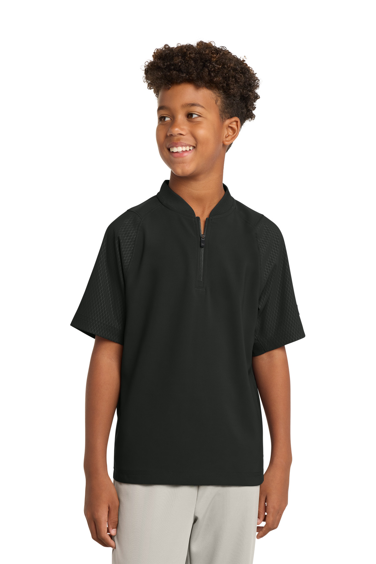 New Era Youth Cage Short Sleeve 1/4-Zip Jacket. YNEA600 23