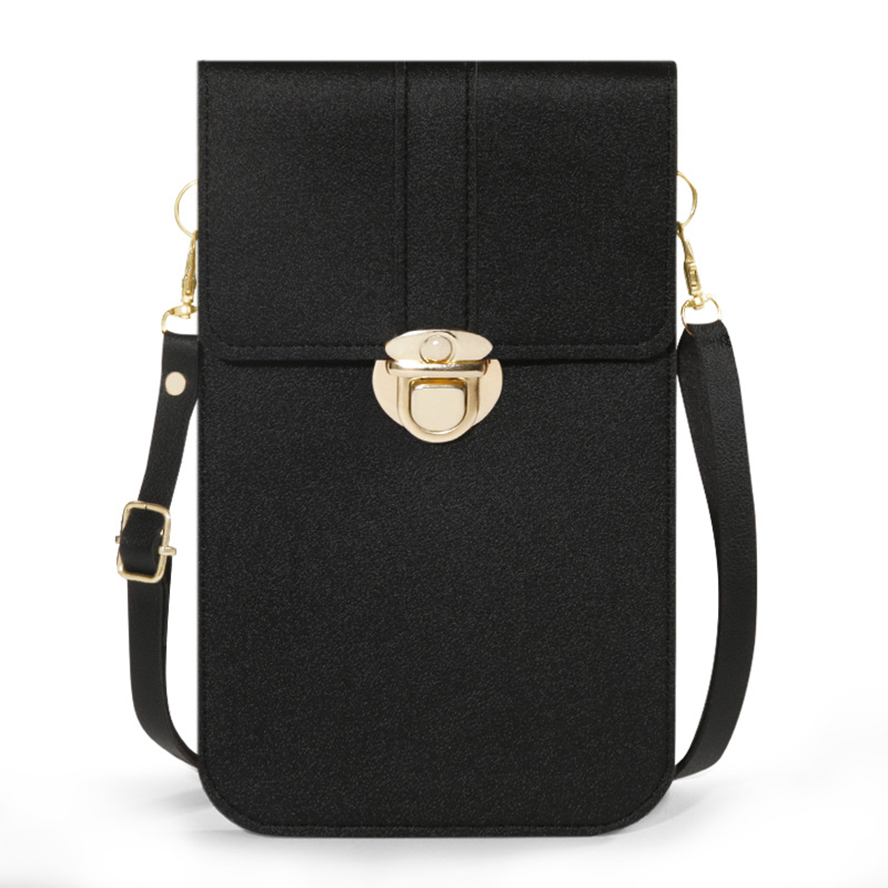 Leather Mobile Phone Bag With Clear Window 3