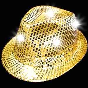 Sequin LED Fedoras 9