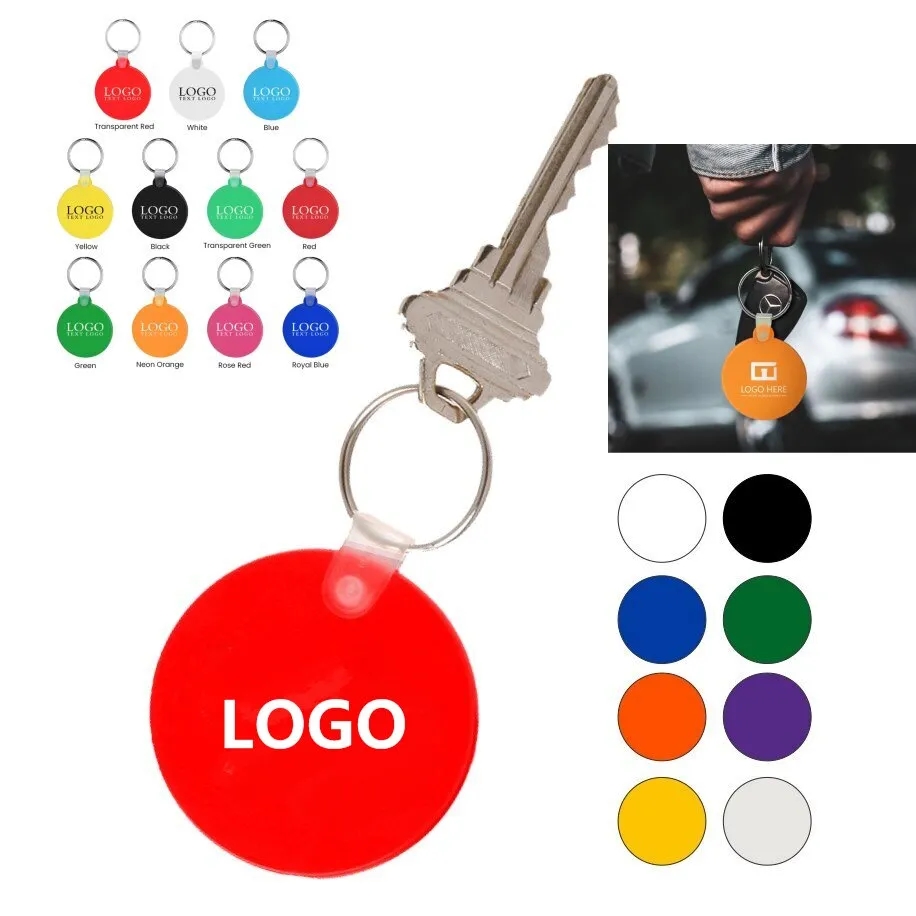 Promotional Classic Silicone Round Soft Key Tags 6