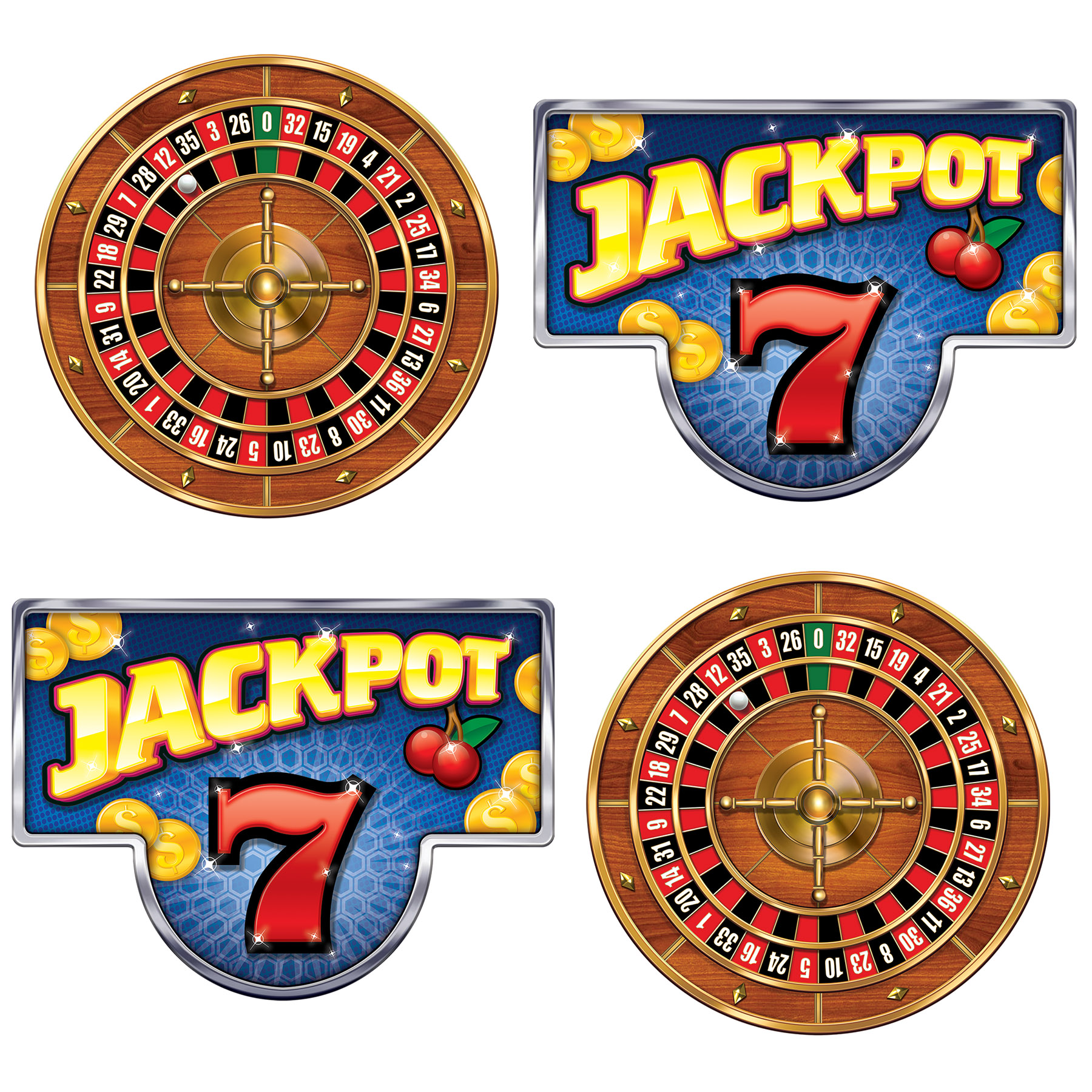 Cas Hang Roulette Wheels &Jackpot Signs