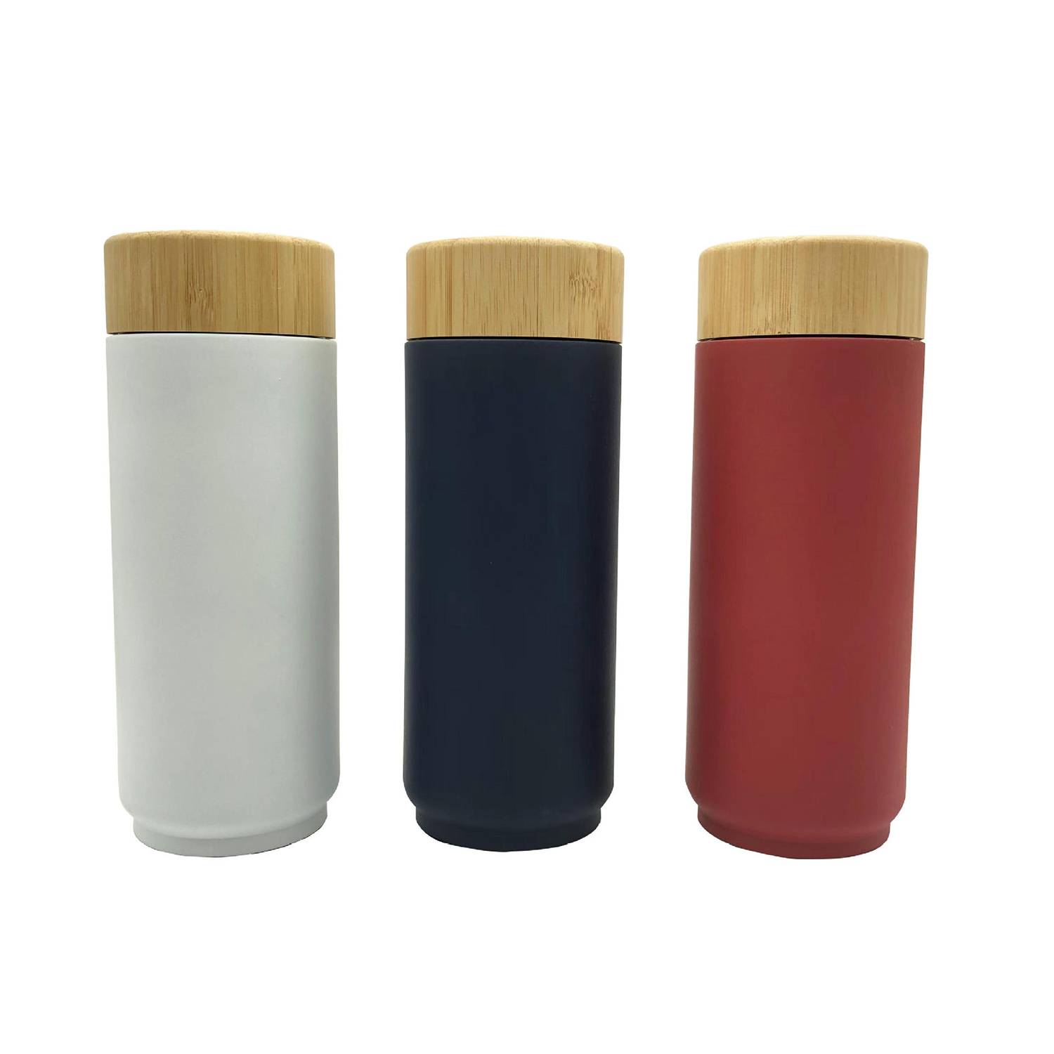 15.8oz Ceramic Cup With Bamboo Cover 2