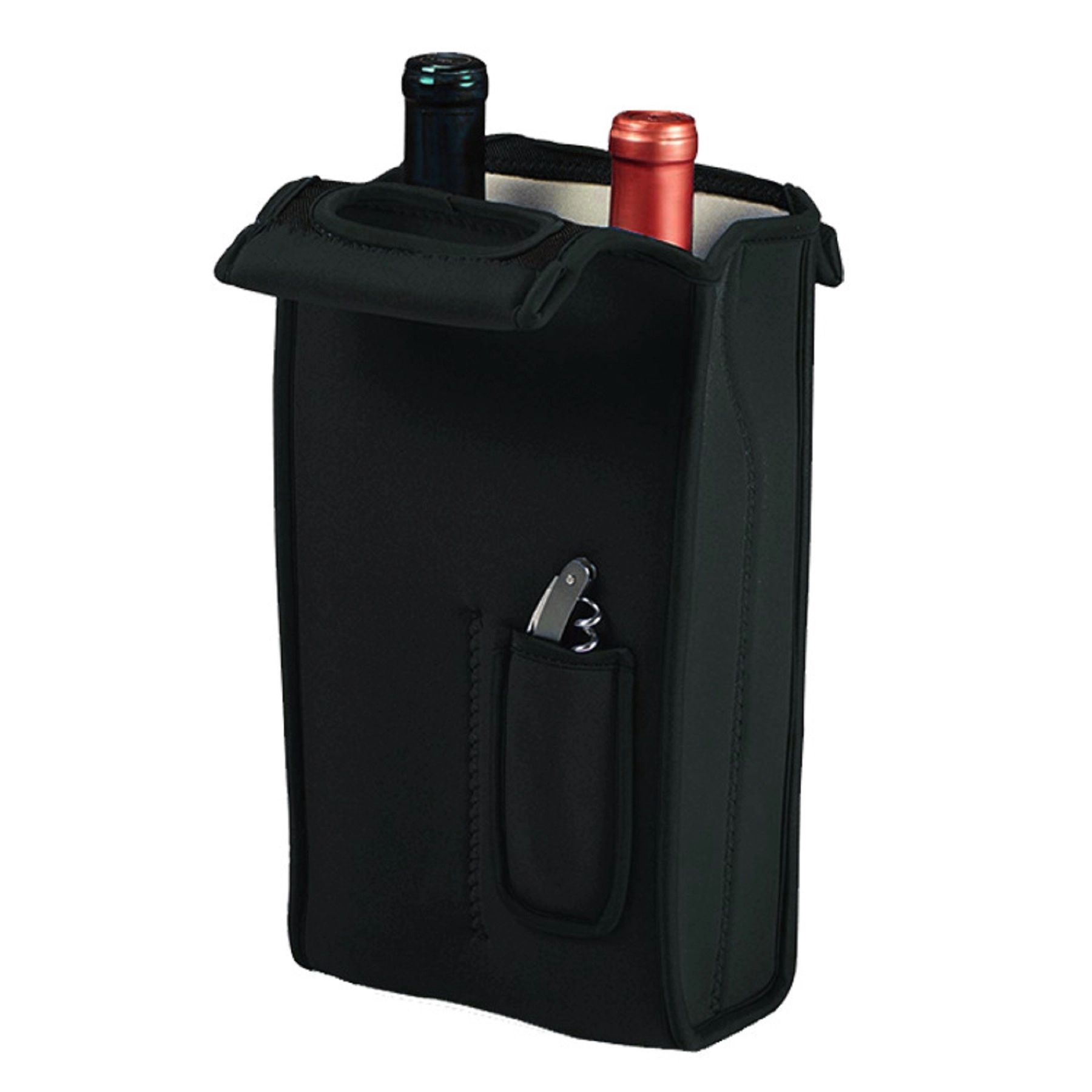 2 Pack Neoprene Beer Carrier Wine Bottle Holder with Pouch 3