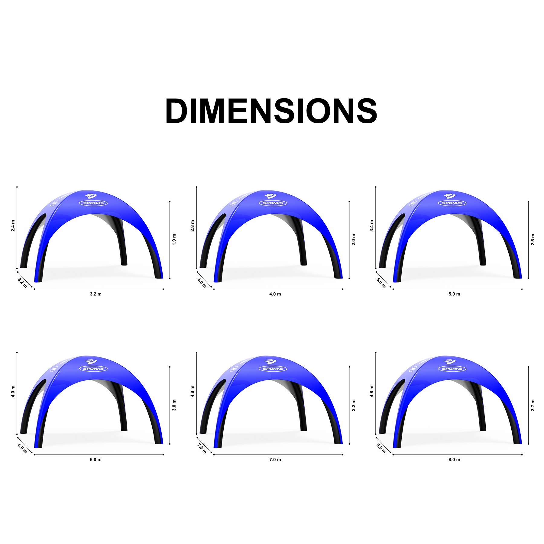 AirDome Inflatable Tent 10'X10' With Full Dye Sublimated Top 2