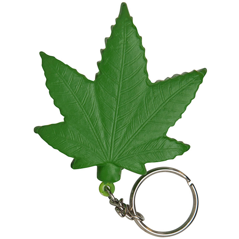 Cannabis Leaf Stress Reliever Keyring 5