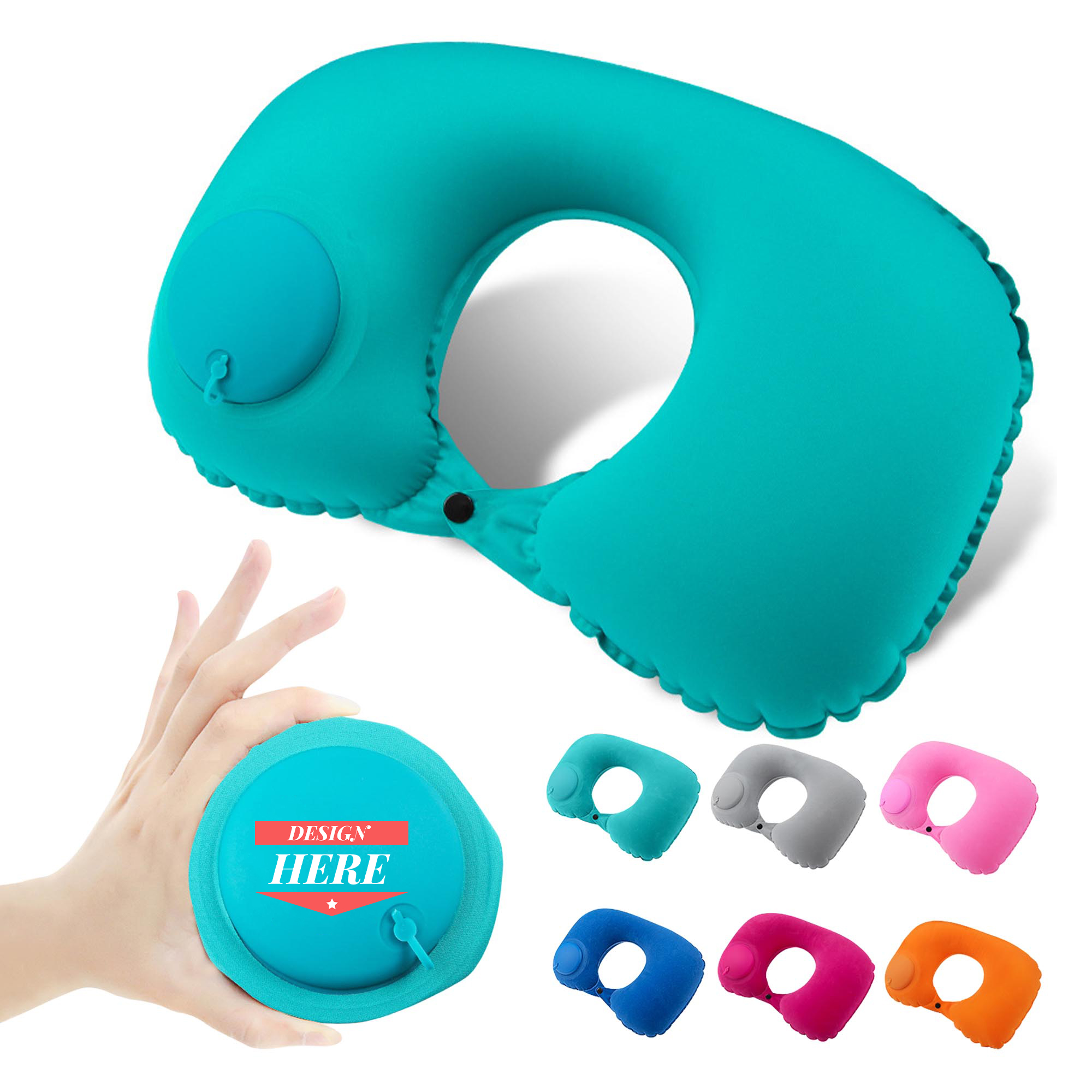 Inflatable U-shaped Pillow Travel Essential 1