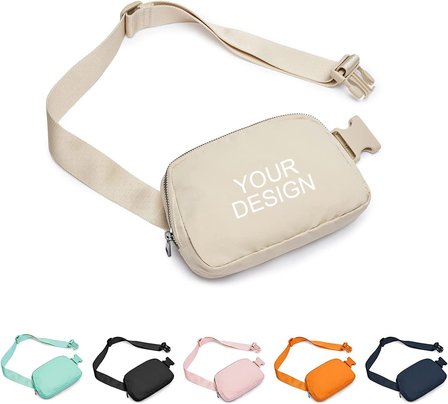Multifunctional Nylon Waterproof Sports Waist Pack (Full-Color Print) 2
