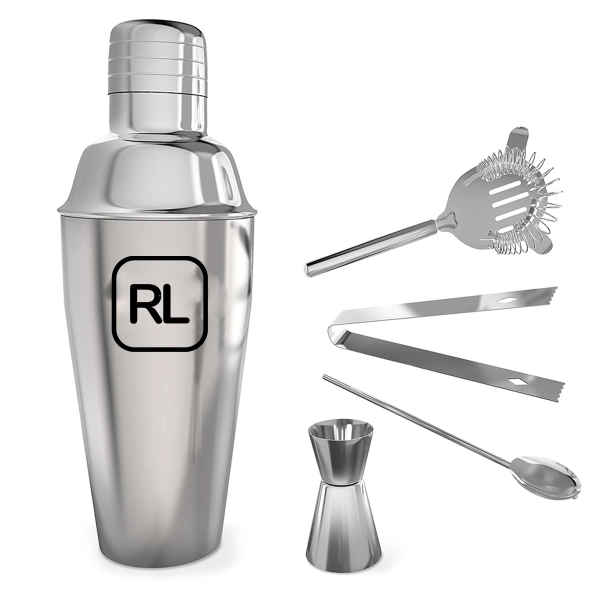 Stainless Steel Cocktail Shaker Set - 19 Oz 2