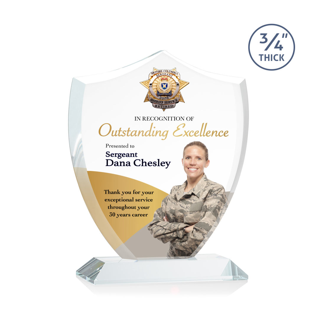 Scudo Shield VividPrint™ Award - Clear 3
