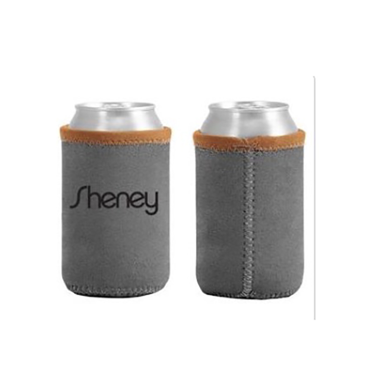 Insulated Beer Can Cover Sleeve w/Stitched Fabric Edges 3