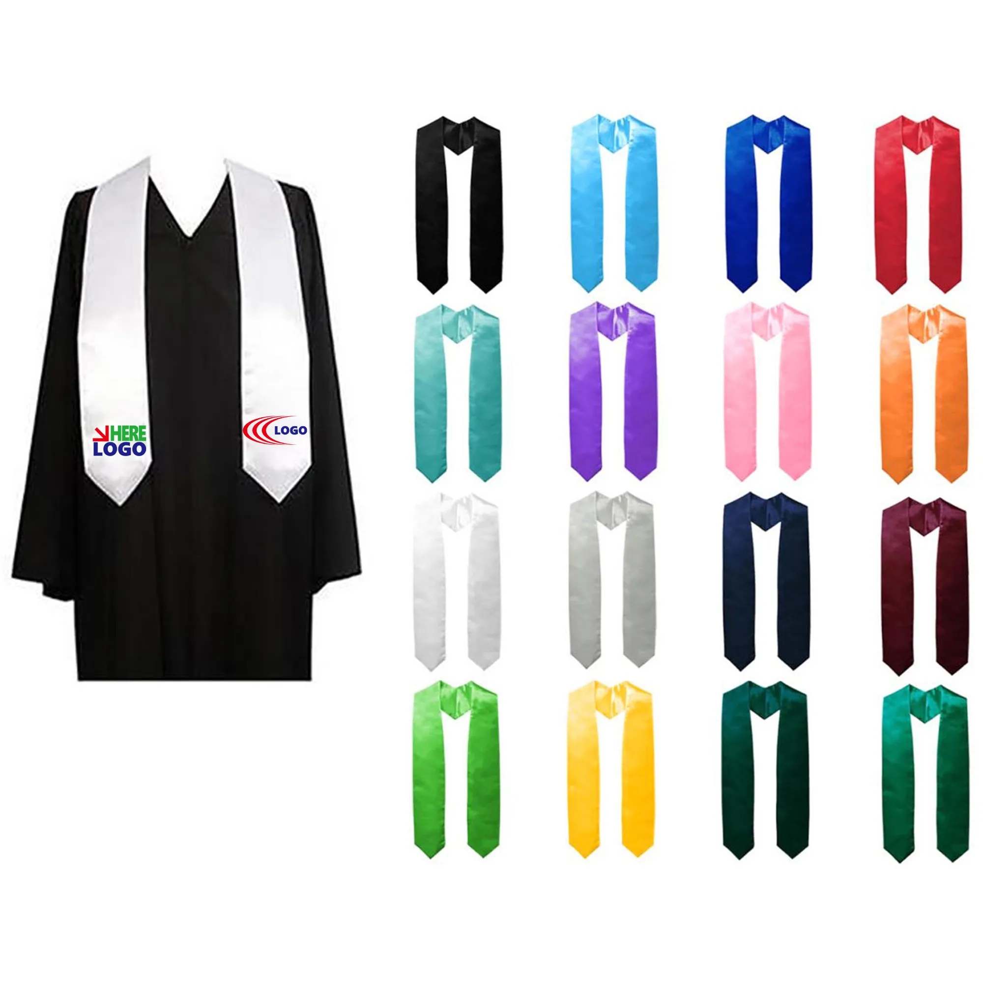 60"Bachelor Graduation School Honor Ritual Shawl Scarf 2